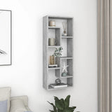 NNEVL Wall Shelf Concrete Grey 36x16x90 cm Chipboard
