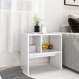 NNEVL Side Table White 50x30x50 cm Chipboard