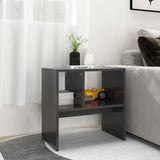 NNEVL Side Table Grey 50x30x50 cm Chipboard