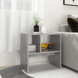 NNEVL Side Table Concrete Grey 50x30x50 cm Chipboard