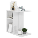 NNEVL Side Table High Gloss White 50x30x50 cm Chipboard