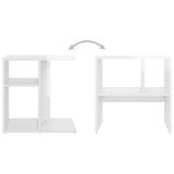 NNEVL Side Table High Gloss White 50x30x50 cm Chipboard