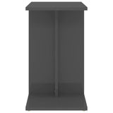 NNEVL Side Table High Gloss Grey 50x30x50 cm Chipboard