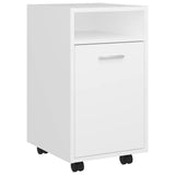 NNEVL Side Cabinet with Wheels White 33x38x60 cm Chipboard