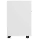 NNEVL Side Cabinet with Wheels White 33x38x60 cm Chipboard