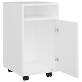 NNEVL Side Cabinet with Wheels White 33x38x60 cm Chipboard