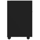 NNEVL Side Cabinet with Wheels Black 33x38x60 cm Chipboard