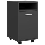 NNEVL Side Cabinet with Wheels Grey 33x38x60 cm Chipboard