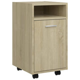 NNEVL Side Cabinet with Wheels Sonoma Oak 33x38x60 cm Chipboard