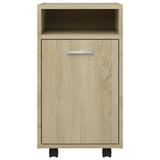 NNEVL Side Cabinet with Wheels Sonoma Oak 33x38x60 cm Chipboard