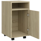 NNEVL Side Cabinet with Wheels Sonoma Oak 33x38x60 cm Chipboard