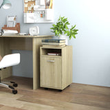 NNEVL Side Cabinet with Wheels Sonoma Oak 33x38x60 cm Chipboard