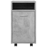 NNEVL Side Cabinet with Wheels Concrete Grey 33x38x60 cm Chipboard