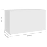 NNEVL Storage Chest White 84x42x46 cm Engineered Wood