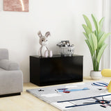 NNEVL Storage Chest Black 84x42x46 cm Engineered Wood