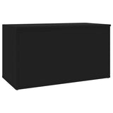 NNEVL Storage Chest Black 84x42x46 cm Engineered Wood