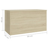 NNEVL Storage Chest Sonoma Oak 84x42x46 cm Engineered Wood