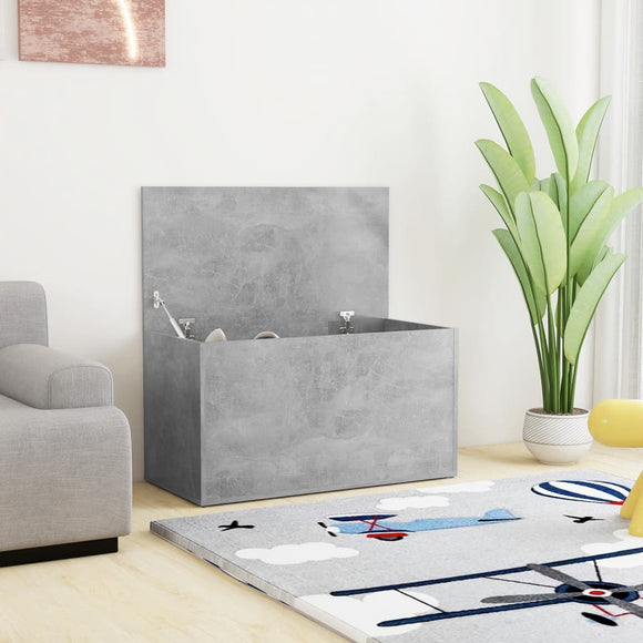 NNEVL Storage Chest Concrete Grey 84x42x46 cm Engineered Wood