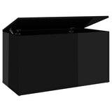 NNEVL Storage Chest High Gloss Black 84x42x46 cm Engineered Wood