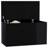 NNEVL Storage Chest High Gloss Black 84x42x46 cm Engineered Wood