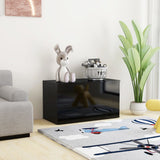 NNEVL Storage Chest High Gloss Black 84x42x46 cm Engineered Wood