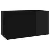 NNEVL Storage Chest High Gloss Black 84x42x46 cm Engineered Wood
