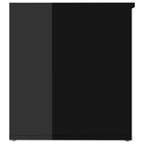 NNEVL Storage Chest High Gloss Black 84x42x46 cm Engineered Wood