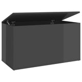 NNEVL Storage Chest High Gloss Grey 84x42x46 cm Engineered Wood