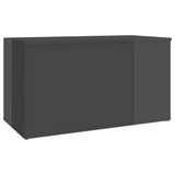 NNEVL Storage Chest High Gloss Grey 84x42x46 cm Engineered Wood
