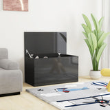NNEVL Storage Chest High Gloss Grey 84x42x46 cm Engineered Wood