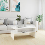 NNEVL Coffee Table White 90x60x42.5 cm Chipboard