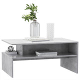 NNEVL Coffee Table Concrete Grey 90x60x42.5 cm Chipboard