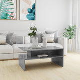 NNEVL Coffee Table Concrete Grey 90x60x42.5 cm Chipboard