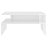 NNEVL Coffee Table High Gloss White 90x60x42.5 cm Chipboard
