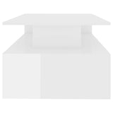 NNEVL Coffee Table High Gloss White 90x60x42.5 cm Chipboard