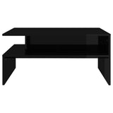 NNEVL Coffee Table High Gloss Black 90x60x42.5 cm Chipboard