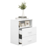 NNEVL Bed Cabinet White 50x32x60 cm
