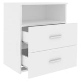 NNEVL Bed Cabinet White 50x32x60 cm