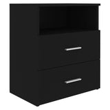 NNEVL Bed Cabinet Black 50x32x60 cm