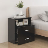 NNEVL Bed Cabinet Black 50x32x60 cm