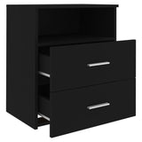 NNEVL Bed Cabinet Black 50x32x60 cm