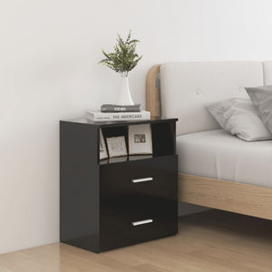 NNEVL Bed Cabinet Black 50x32x60 cm