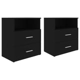 NNEVL Bed Cabinets 2 pcs Black 50x32x60 cm