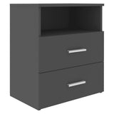 NNEVL Bed Cabinet Grey 50x32x60 cm