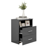 NNEVL Bed Cabinet Grey 50x32x60 cm