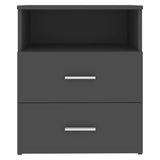 NNEVL Bed Cabinet Grey 50x32x60 cm
