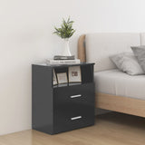 NNEVL Bed Cabinet Grey 50x32x60 cm