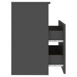 NNEVL Bed Cabinets 2 pcs Grey 50x32x60 cm