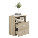 NNEVL Bed Cabinet Sonoma Oak 50x32x60 cm