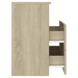 NNEVL Bed Cabinet Sonoma Oak 50x32x60 cm